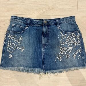 Free people denim skirt